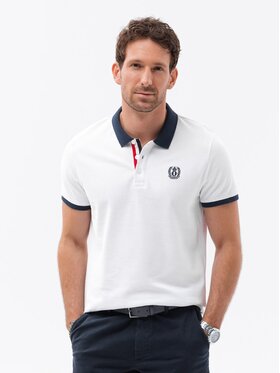 Ombre Ombre Polokošile OM-POSS-0105 Bílá Regular Fit