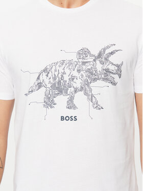 Boss Majica Terassic 50510376 Bela Regular Fit