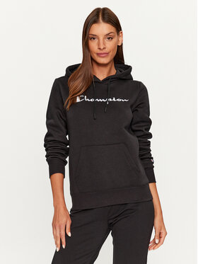 Champion Champion Majica dugih rukava Hooded Sweatshirt 116579 Crna Regular Fit