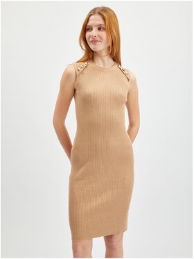 Orsay Orsay Sukienka 530378-711000__XS Brązowy Regular Fit