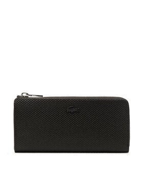 Lacoste Lacoste Portefeuille femme grand format Slim Zip Wallet NF3580KL Noir