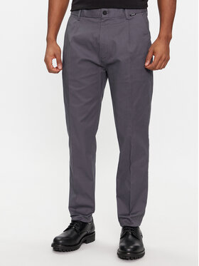 Calvin Klein Calvin Klein Anzughose Modern Twill Tapered Pleat K10K111490 Grau Slim Fit