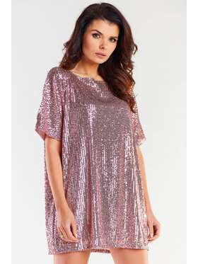 Awama Awama Abito da sera A483 Rosa Basic Fit