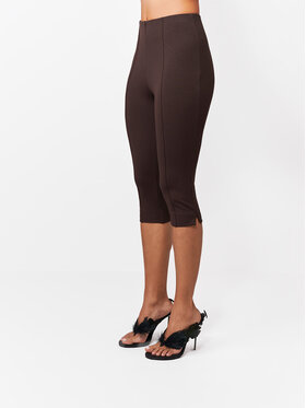 La Mania La Mania Legginsy ZIG Brązowy Basic Fit