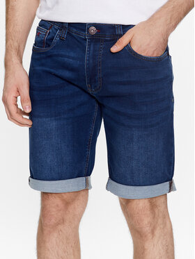INDICODE INDICODE Τζιν σορτσάκια Delmare 70-682 Μπλε Regular Fit