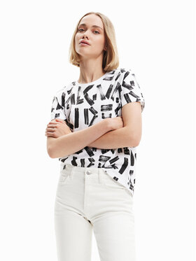 Desigual Desigual T-Shirt Glasgow 23SWTKAP Czarny Regular Fit
