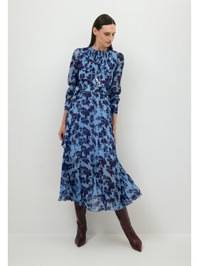 BIZUU BIZUU Sukienka koktajlowa NILA FLORAL DRESS Niebieski Standard Fit