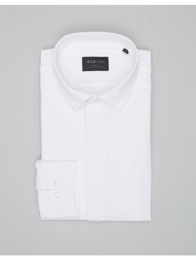 Borgio Borgio Koszula ATELLA Biały Slim Fit