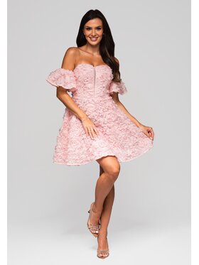 Ombre Ombre Sukienka koktajlowa LA-OM-DLR231 Różowy Regular Fit