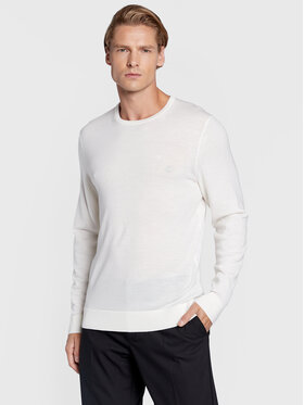 Calvin Klein Calvin Klein Sweter Superior K10K109474 Biały Regular Fit