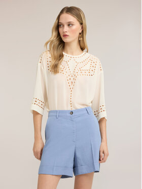 Motivi Motivi Blusa 2062W000797N002 Bianco Boxy Fit
