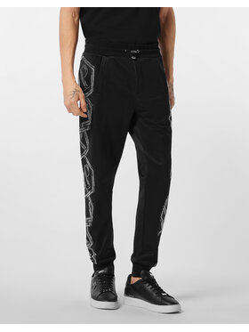 PHILIPP PLEIN PHILIPP PLEIN Teplákové nohavice 26943 Čierna Jogger Fit