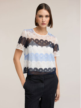 Motivi Motivi Blusa 2659Q001923N0R2 Bianco Boxy Fit