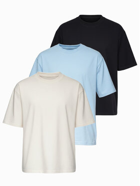 Ombre Ombre Komplet t-shirtów OM-TSBC-0291 Kolorowy Loose Fit