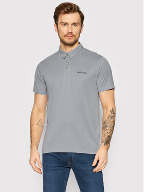 Columbia Columbia Polo Nelson Point 1772721 Szary Regular Fit