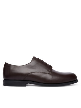 Calvin Klein Calvin Klein Nizki čevlji Ess Rubber Derby Lth HM0HM02056 Temno rjava