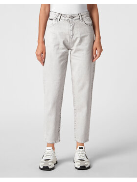 PHILIPP PLEIN PHILIPP PLEIN Jeansy 15663 Biały Mom Fit