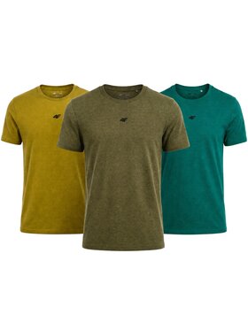 4F 4F T-Shirt Z-TTSHM3947-3-Z Biały Regular Fit