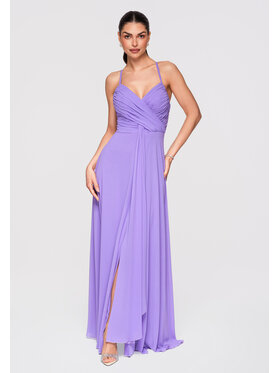 Ombre Ombre Sukienka wieczorowa LA-OM-DLR310 Fioletowy Regular Fit