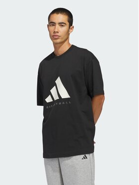 adidas adidas Koszulka techniczna Basketball Czarny Loose Fit