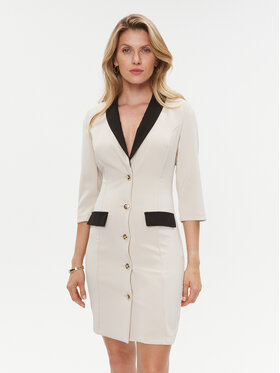 Rinascimento Rinascimento Koktejlové šaty CFC0019257002 Béžová Regular Fit