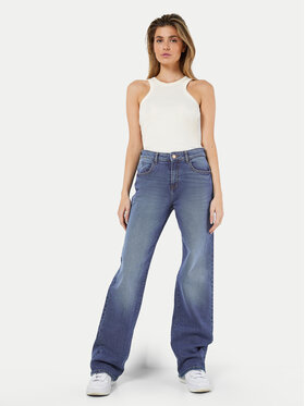 Noisy May Jeans Hlače Yolanda 27025067 Modra Wide Leg