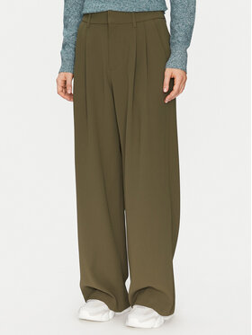 Gap Gap Bavlnené nohavice 855968-02 Zelená Straight Fit