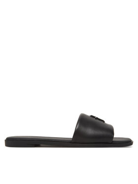 Tommy Hilfiger Tommy Hilfiger Şlapi Th Logo Hardware Leather Mule FW0FW08806 Negru