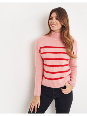 Threadbare Threadbare Sweter 17046 Różowy Regular Fit