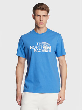 The North Face The North Face Majica Woodcut Dome NF0A827H Modra Regular Fit