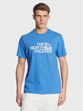The North Face The North Face Marškinėliai Woodcut Dome NF0A827H Mėlyna Regular Fit