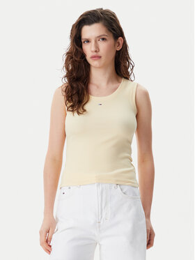 Tommy Jeans Tommy Jeans Top Essential DW0DW20673 Žlutá Slim Fit