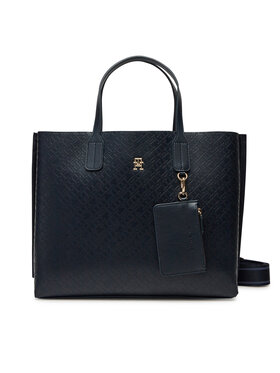 Tommy Hilfiger Tommy Hilfiger Handtasche Th Distinct Satchel Mono AW0AW17174 Dunkelblau