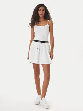 Tommy Jeans Tommy Jeans Minigonna DW0DW22299 Bianco Regular Fit