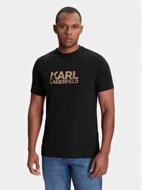 KARL LAGERFELD KARL LAGERFELD Marškinėliai 755087 553235 Juoda Regular Fit