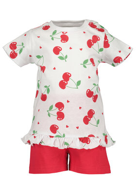 Blue Seven Blue Seven Completo T-shirt e pantaloncini 914513 X Rosso Regular Fit