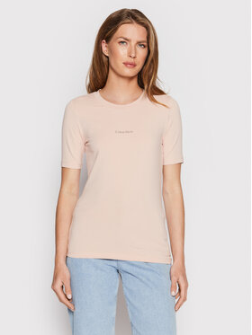 Calvin Klein Calvin Klein T-Shirt Metallic Micro Logo K20K203754 Różowy Regular Fit