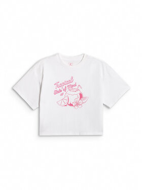 4F 4F T-Shirt SUMMER SPLASH Biały Loose Fit