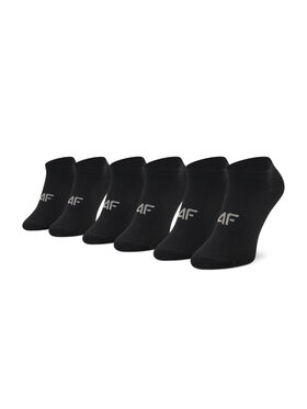4F 4F Súprava 3 párov kotníkových ponožiek unisex H4Z22-SOD302 Čierna