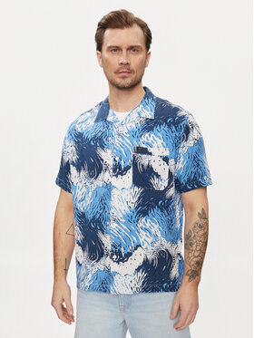 Lee Lee Cămașă Resort 112349945 Albastru Relaxed Fit