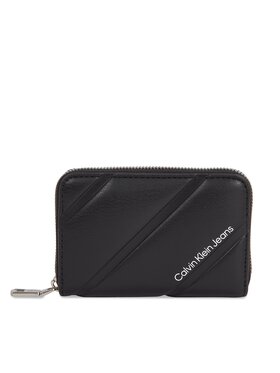 Calvin Klein Jeans Calvin Klein Jeans Mazs sieviešu maks Quilted Med Zip Around K60K611972 Melns
