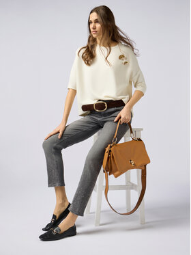 Oltre Oltre Jeansy P548R008402N003 Szary Baggy Fit