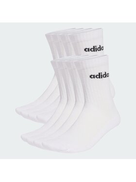 adidas adidas Skarpety długie LINEAR CUSHIONED CREW SOCK 10 PAIR PACK Biały