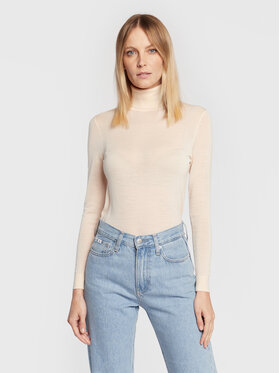 Calvin Klein Calvin Klein Rolák Extra Fine K20K204770 Béžová Slim Fit
