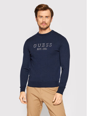 Guess Guess Sweter M2YR02 Z3052 Granatowy Regular Fit