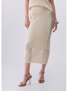 Liu Jo Liu Jo Spódnica maxi CA6233MS042P9572 Kremowy Regular Fit