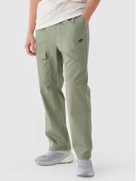 4F 4F Παντελόνι υφασμάτινο 4FRSS24TTROM1327-44S Πράσινο Regular Fit