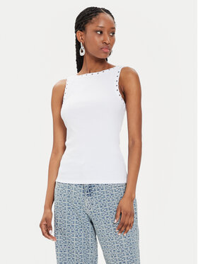 Gestuz Gestuz Τοπ Drew 10908922 Λευκό Slim Fit