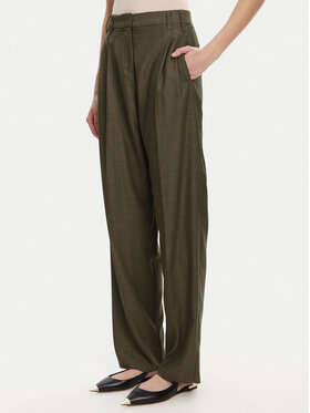 Marella Marella Auduma bikses Hull 2523136161 Haki Loose Fit