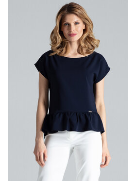 FIGL FIGL Bluzka M388 Granatowy Regular Fit